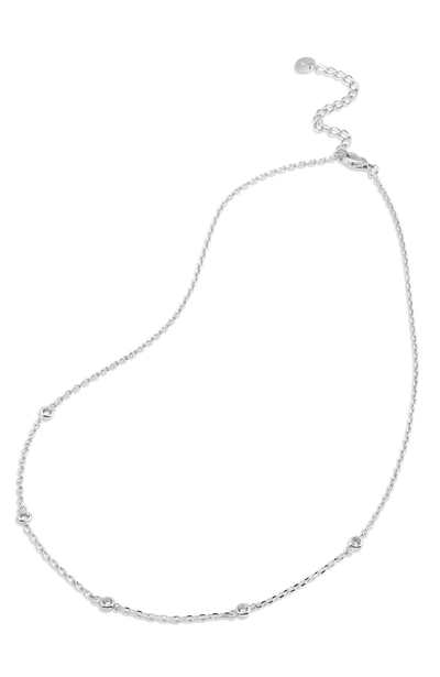 Savvy Cie Jewels Gold Over Sterling Choker In Silver
