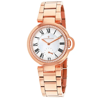 Christian Van Sant Women's White Mother Of Pearl Dial Watch In Multi