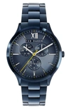 Ted Baker London Manhatt Multifunction Bracelet Watch, 42mm In Blue