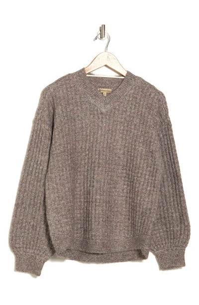 Democracy Soft Waffle Sweater In H Mocha