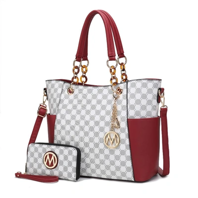 Mkf Collection By Mia K Merlina 2 Pcs Women Tote Handbag With Wallet In Red