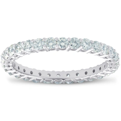 Pompeii3 1ct Diamond Eternity Ring 14k White Gold In Multi