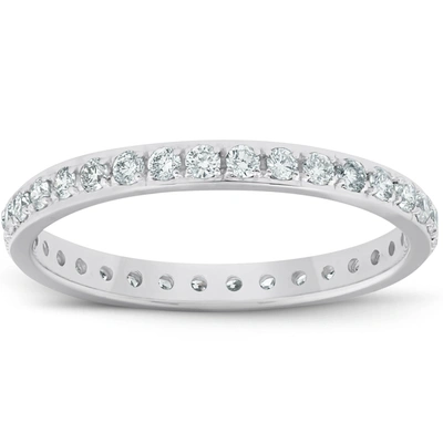 Pompeii3 1/2ct Diamond Wedding Ring Womens Eternity Band 10k White Gold In Multi