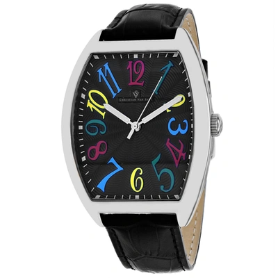 Christian Van Sant Men's Black Dial Watch