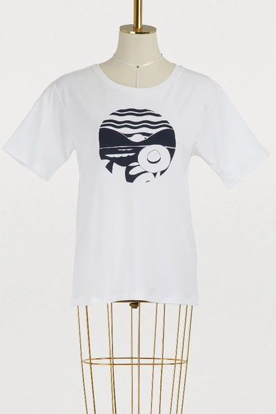 Vanessa Seward Gaia Hat Cotton T-shirt In Blanc