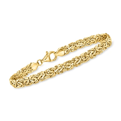 Ross-simons 18kt Yellow Gold Byzantine Bracelet In Multi