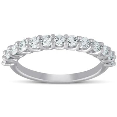 Pompeii3 3/4 Ct Diamond Wedding Ring 14k White Gold Lab Grown Eco Friendly In Multi