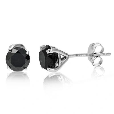 Vir Jewels 1.50 Cttw Black Diamond Stud Earrings Martini Set 14k Gold In White