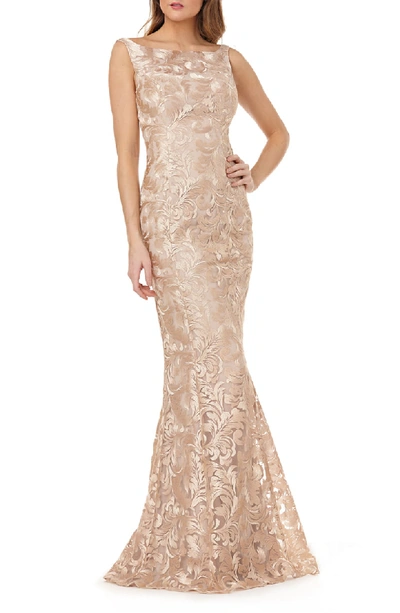 kay unger gold lace dress Rayna Cocktail Dress – Kay Unger main image 1