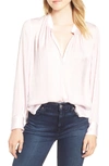 Zadig & Voltaire Tink Satin V-neck Long-sleeve Blouse In Parme