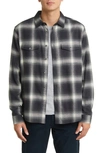 Frame Plaid Brushed Cotton Button-up Shirt In Grey