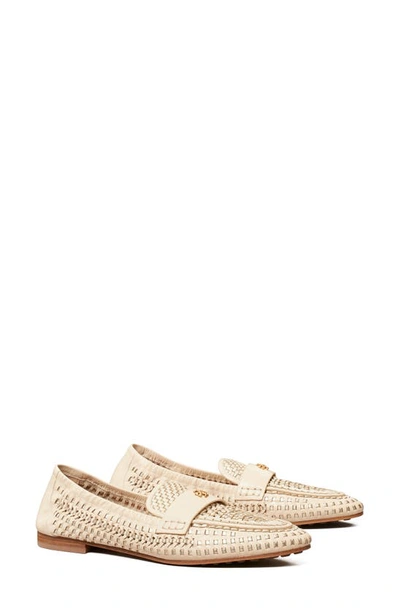Tory Burch Woven Ballet Loafer In Brie / Spark Gold / Brie