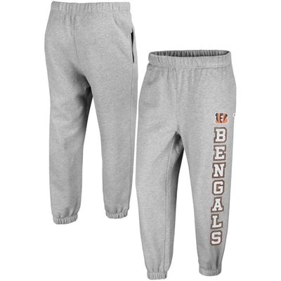 47 Brand '47 Gray Cincinnati Bengals Double Pro Harper Jogger Sweatpants In Heather Gray