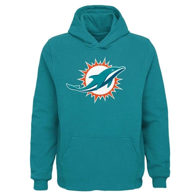 Outerstuff Kids' Youth Aqua Miami Dolphins Team Logo Pullover Hoodie