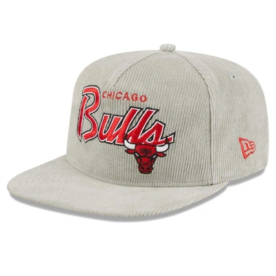 New Era Gray Chicago Bulls The Golfer Corduroy 9fifty Snapback Hat