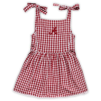 Garb Kids' Girls Toddler  Crimson Alabama Crimson Tide Teagan Gingham Sleeveless Dress