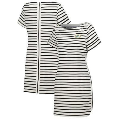 Tommy Bahama White Green Bay Packers Tri-blend Jovanna Striped Dress