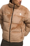 The North Face Versa Velour Nuptse® 600 Fill Power Down Jacket In Almond Butter