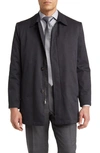 Hart Schaffner Marx Gilmore Water Resistant Raincoat With Removable Liner In Charcoal