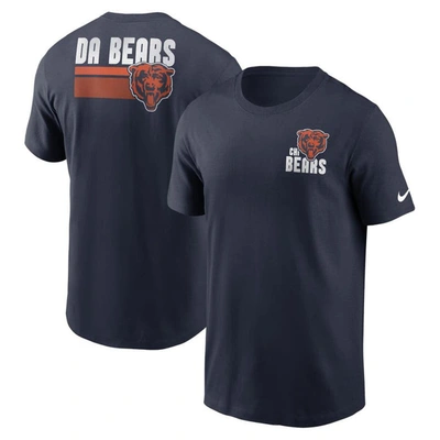 Nike Navy Chicago Bears Blitz Essential T-shirt In Blue