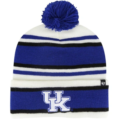 47 Kids' Youth '  White Kentucky Wildcats Stripling Cuffed Knit Hat With Pom