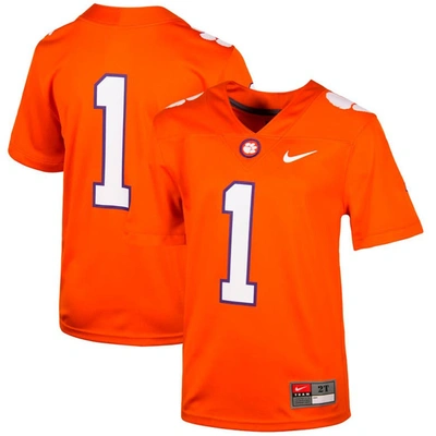 Nike Kids' Toddler  #1 Orange Clemson Tigers Untouchable Football Jersey