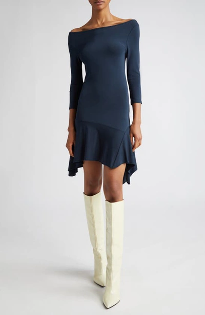 bec and bridge paloma mini dress blue DELPHINE DRESS IN ITALIAN COTTON JACQUARD LIGHT BLUE PAISLEY / XL / JPC9808 main image 1