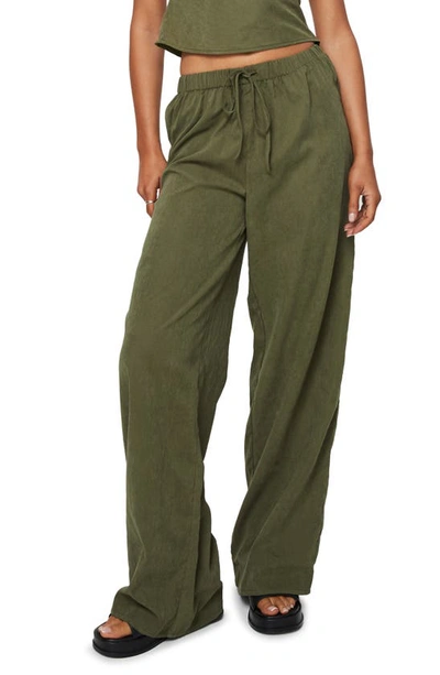 Princess Polly Paigey Wide Leg Trousers In Khaki