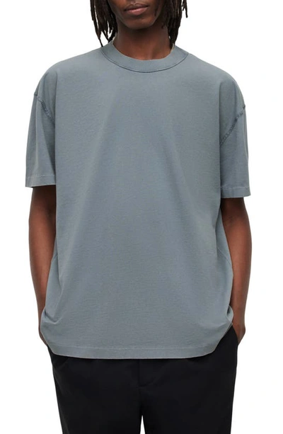 Allsaints Isac Cotton T-shirt In Como Blue