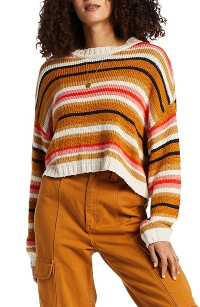 Billabong So Bold Stripe Crewneck Sweater In Multi