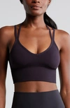 Zella Rhythm Seamless Sports Bralette In Purple Nebula