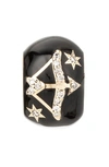 Adina Reyter Zodiac Ceramic & Diamond Bead Charm In Yellow Gold / Sagittarius