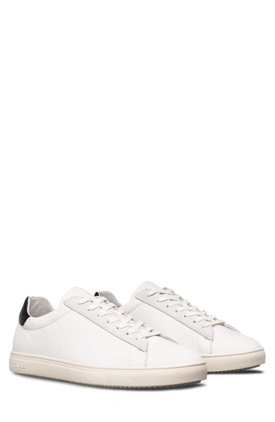 Clae Bradley California Trainer In White/ Black Leather