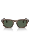 Burberry 51mm Rectangular Sunglasses In Green