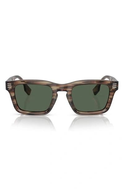 Burberry 51mm Rectangular Sunglasses In Green