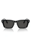 Burberry 51mm Rectangular Sunglasses In Dark Grey