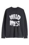 One Of These Days Wild West Ombré Cotton Graphic Sweatshirt In Black