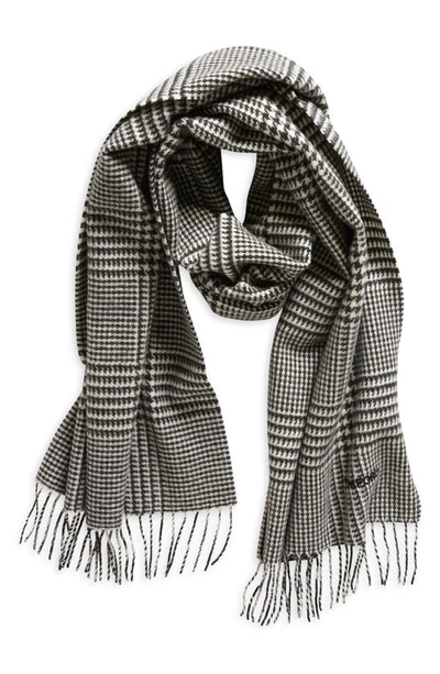 Tom Ford Houndstooth Check Wool, Cashmere & Silk Scarf In Black/ White
