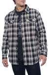 Rainforest Flannel Shirt Jacket In Charcoal Plaid