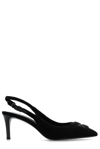 Tory Burch Women's Eleanor 65mm Pavé Velvet Slingback Pumps In Perfect Black