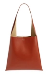 Ree Projects Nessa Leather Tote In Cognac