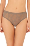 Natori Bliss Allure Lace Thong In Stormy