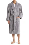 Daniel Buchler Mosaic Shine Plush Robe In Grey