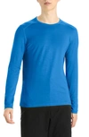 Icebreaker Oasis Long Sleeve Wool Base Layer T-shirt In Lazurite
