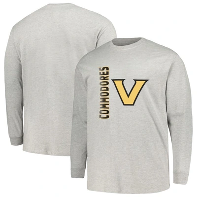 Profile Gray Vanderbilt Commodores Big & Tall Mascot Long Sleeve T-shirt