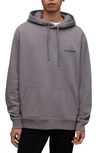 Allsaints Underground Logo Hoodie Sweatshirt In Tempest Grey