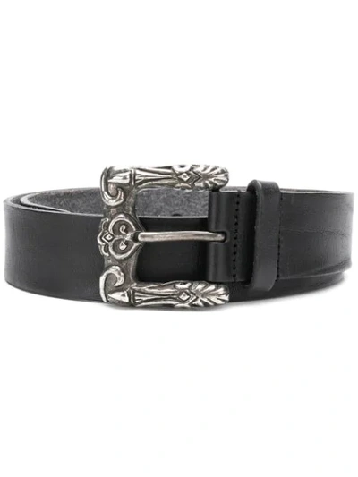 Saint Laurent Leather Belt In Black