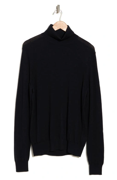 Bruno Magli Merino Wool Turtleneck Sweater In Navy