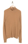 Bruno Magli Merino Wool Turtleneck Sweater In Camel