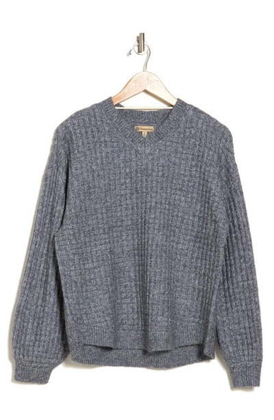 Democracy Soft Waffle Sweater In H Navy
